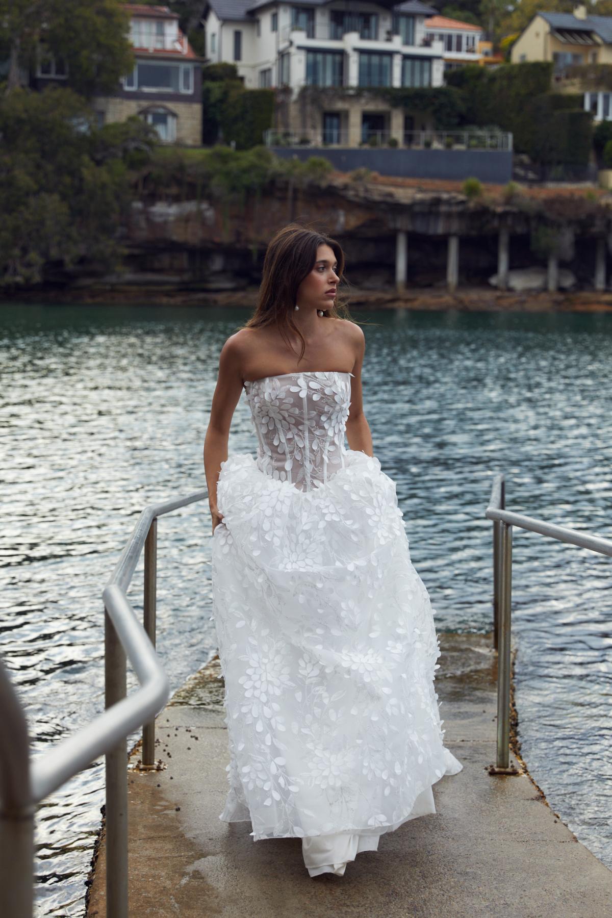 Essence of Australia Wedding Dresses, Fantastic Finds - SPARKLY  FIT-AND-FLARE LACE WEDDING DRESS WITH BEADED BACK DETAIL