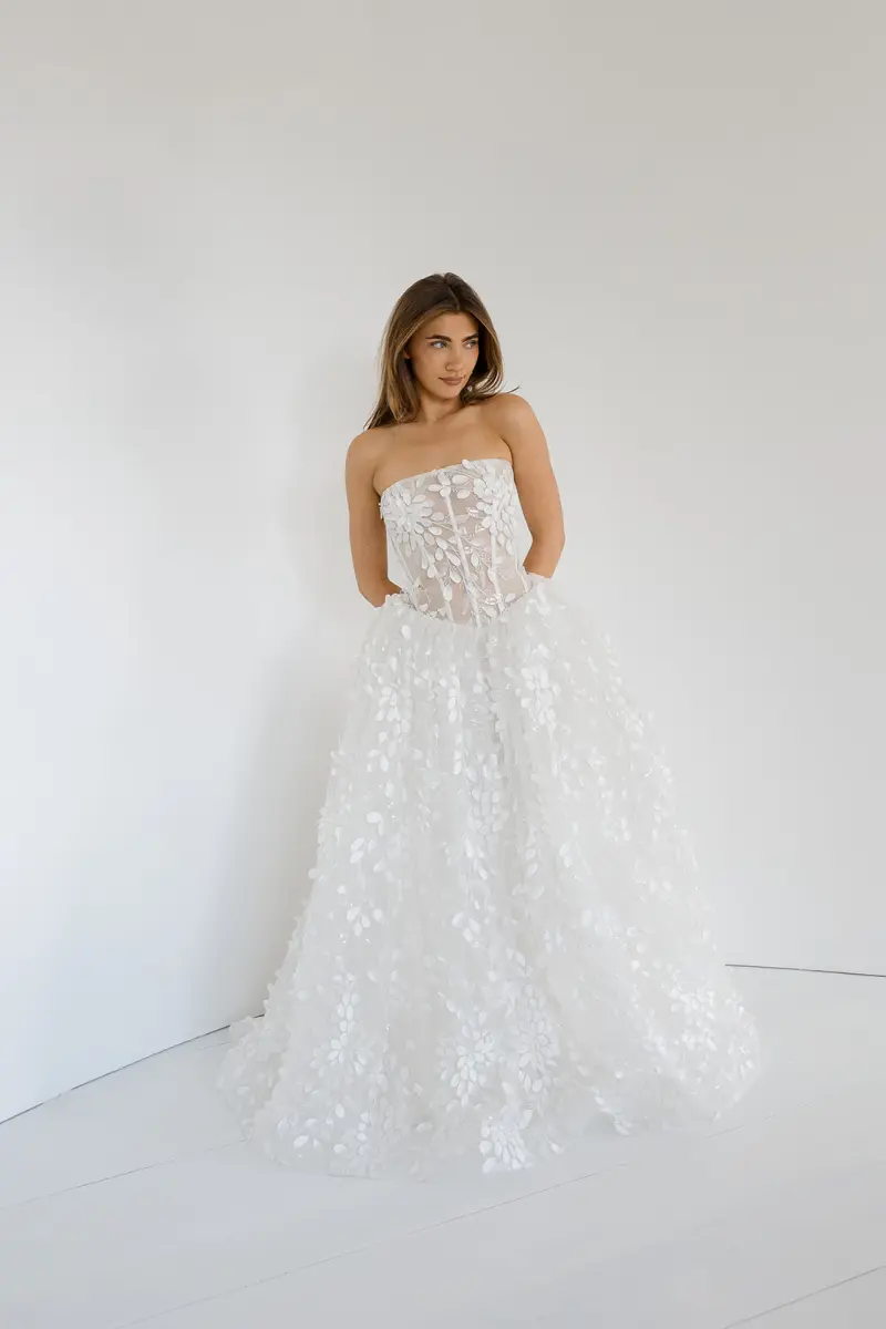Bailey | Longline Basque Wedding Dress | KWH Bridal