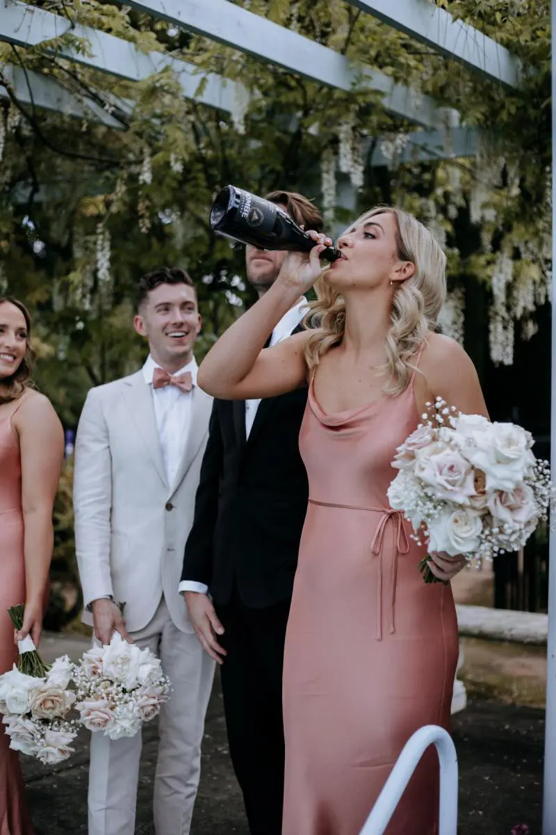 shona joy rose bridesmaid dress BABARONI Satin Sky Blue Bridesmaid Dresses One Shoulder Floor-length  Spaghetti Straps with Pocket A-line main image 1