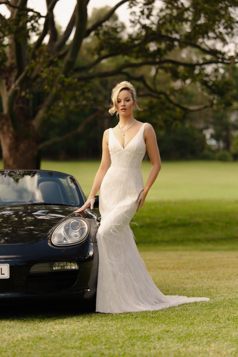 beaded wedding dress karen willis holmes KWH Bridal, luxe wedding dresses australia