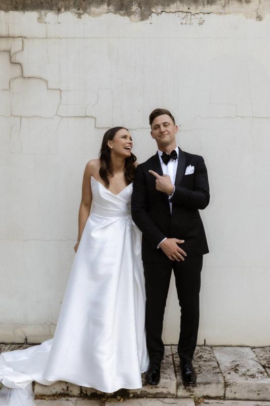 Real Bride Alana wears Alissa Gianna Gown from Bespoke collection.