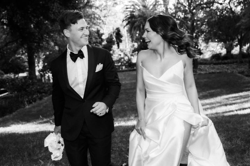 Real Bride Alana wears Alissa Gianna Gown from Bespoke collection.