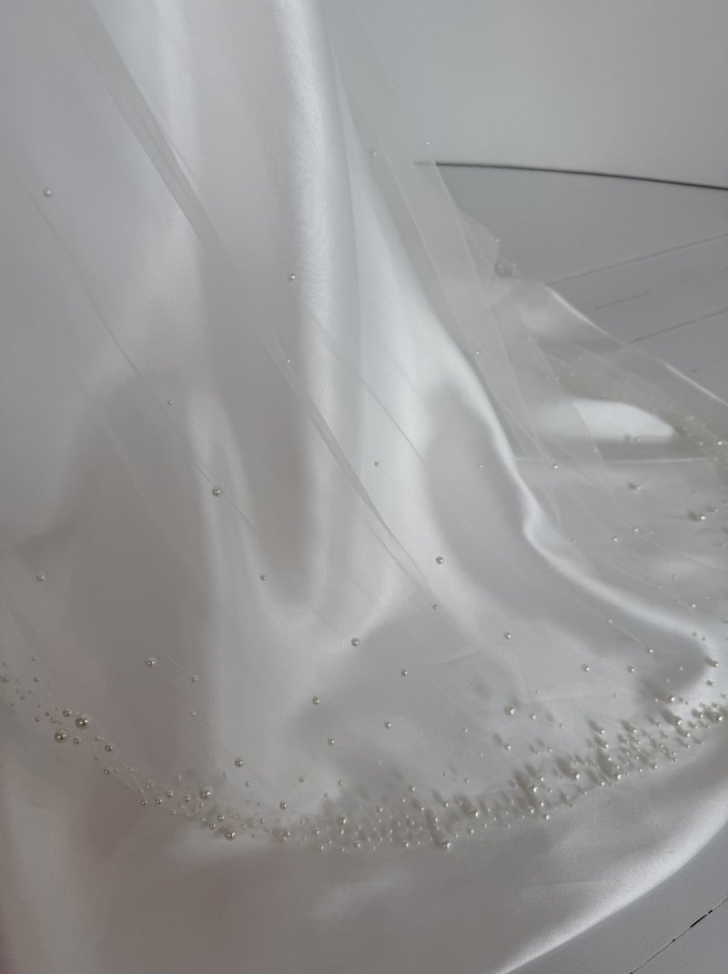 Scattered Pearl Edged Veil
