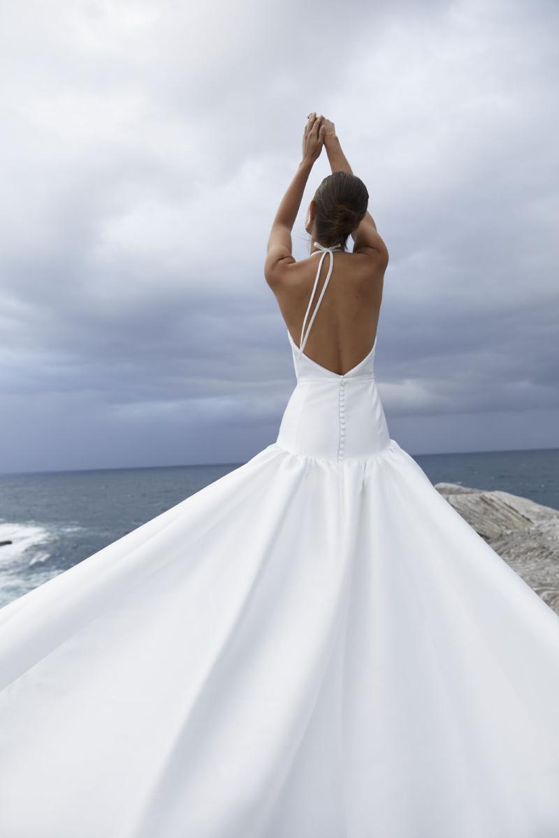 The Katie & Adrianna Wedding Dress from KWH Bridal - Karen Willis Holmes - Halter neck wedding dress with full skirt and low back