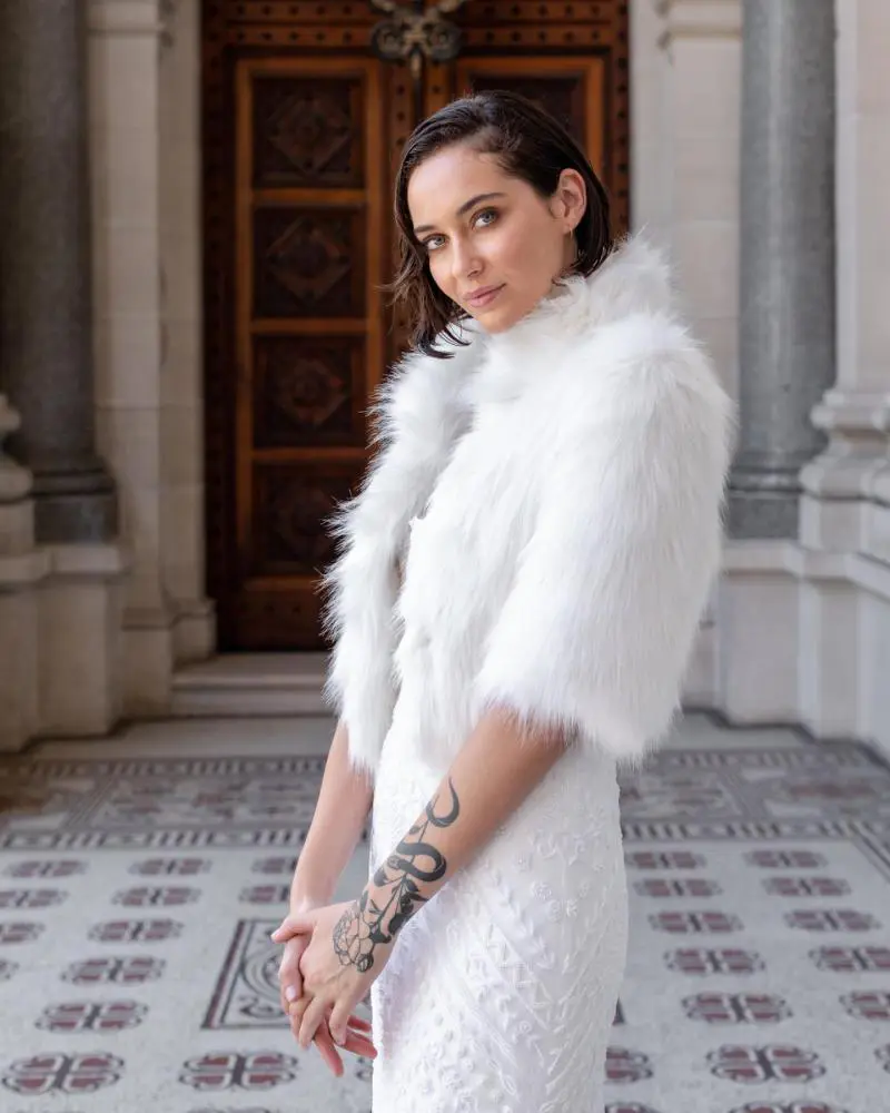 Desire Crop Jacket | Simple Bridal Fur | KWH Bridal x Unreal Fur