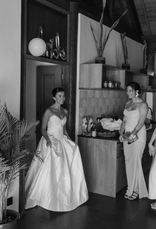 Elif & Syddarta - Madelyn Dip & Julianne- shantung silk wedding dress - KWH Bridal