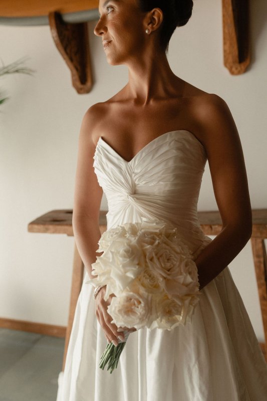 Elif & Syddarta - Madelyn Dip & Julianne- shantung silk wedding dress - KWH Bridal