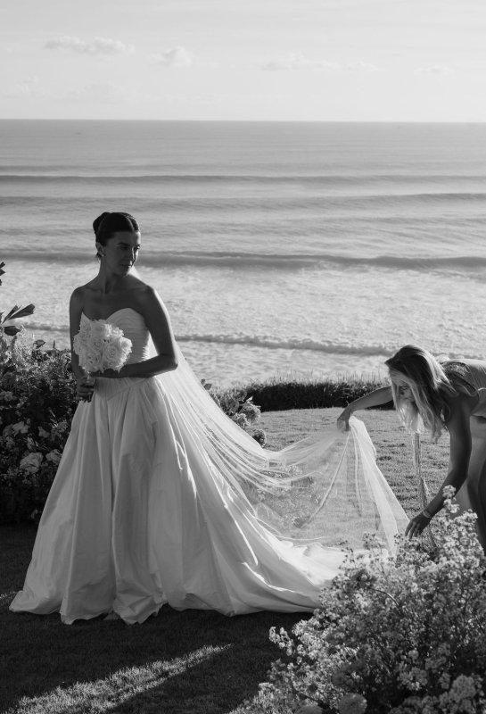 Elif & Syddarta - Madelyn Dip & Julianne- shantung silk wedding dress - KWH Bridal