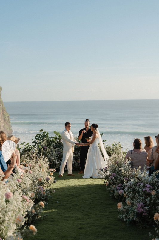 Elif & Syddarta - Madelyn Dip & Julianne- shantung silk wedding dress - KWH Bridal