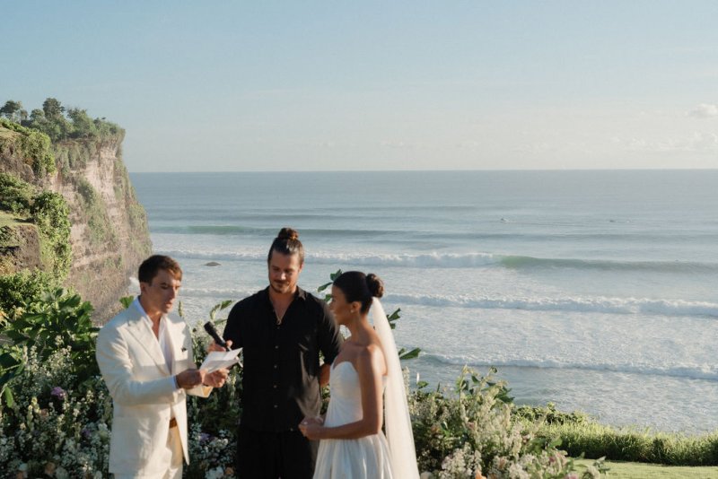 Elif & Syddarta - Madelyn Dip & Julianne- shantung silk wedding dress - KWH Bridal