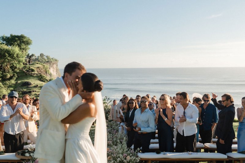 Elif & Syddarta - Madelyn Dip & Julianne- shantung silk wedding dress - KWH Bridal