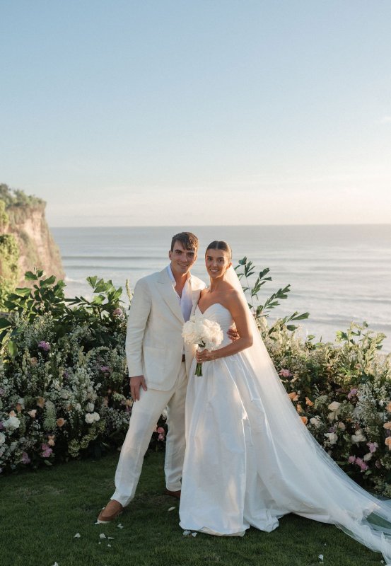 Elif & Syddarta - Madelyn Dip & Julianne- shantung silk wedding dress - KWH Bridal
