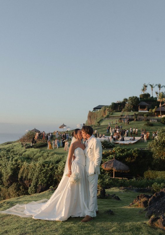 Elif & Syddarta - Madelyn Dip & Julianne- shantung silk wedding dress - KWH Bridal