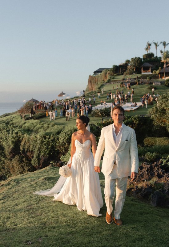 Elif & Syddarta - Madelyn Dip & Julianne- shantung silk wedding dress - KWH Bridal