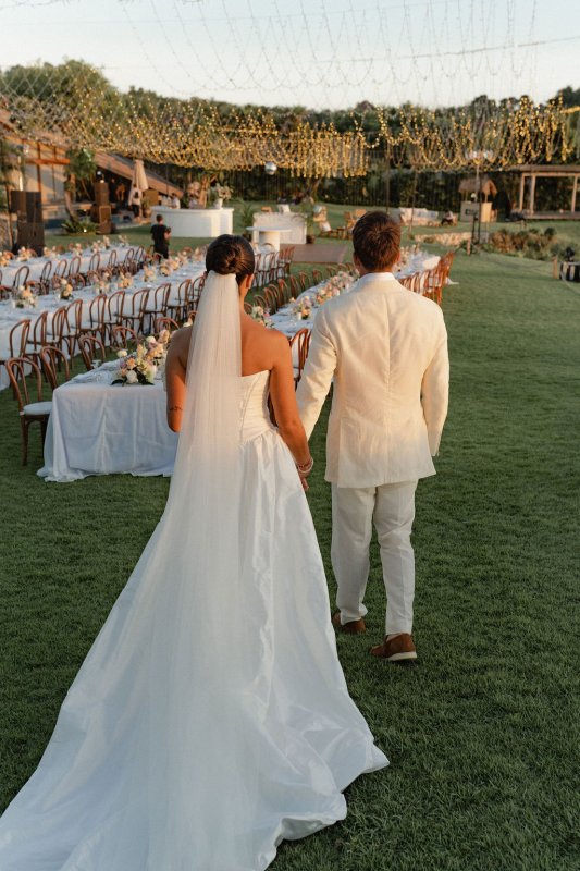 Elif & Syddarta - Madelyn Dip & Julianne- shantung silk wedding dress - KWH Bridal