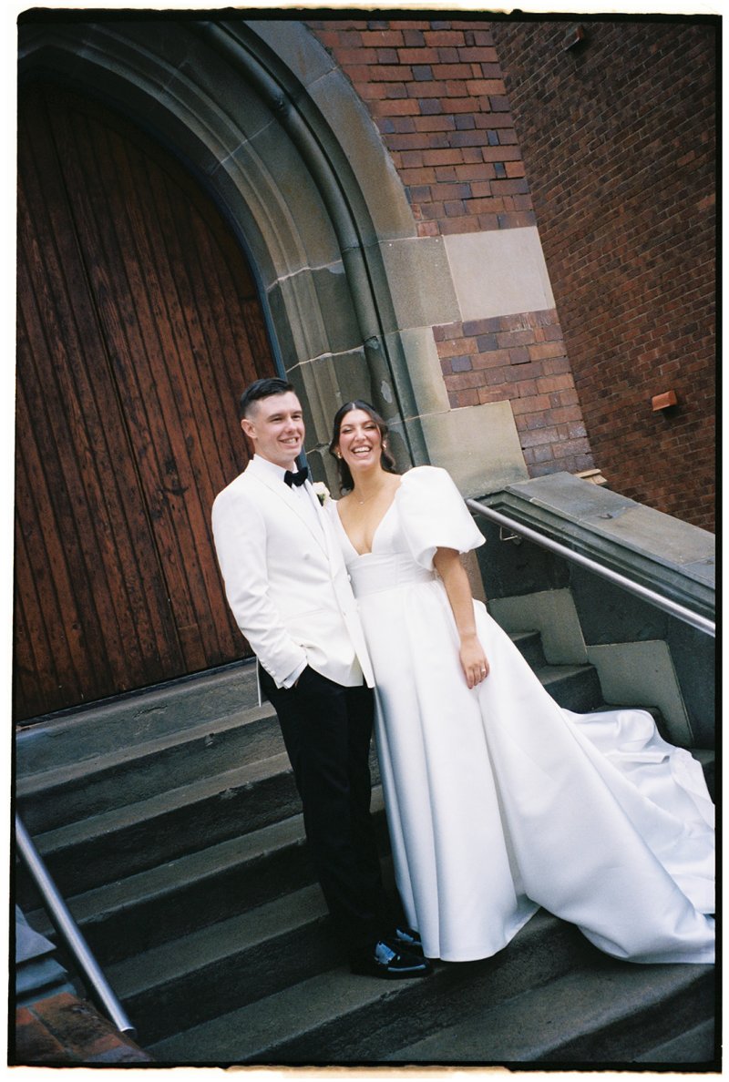 Maddy & Pat - Taryn camille bubble sleeves - KWH Bridal