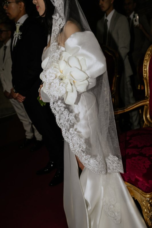 bride in her wedding gown, bridal fashion