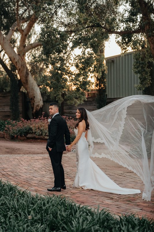 bride in her bridal/ wedding gown