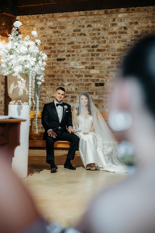bride in her bridal/ wedding gown
