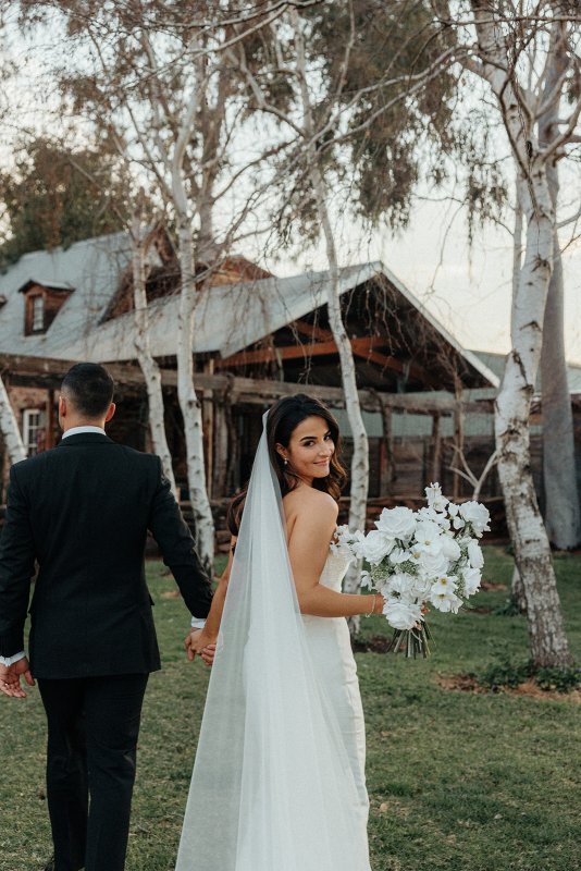 bride in her bridal/ wedding gown