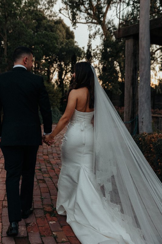 bride in her bridal/ wedding gown