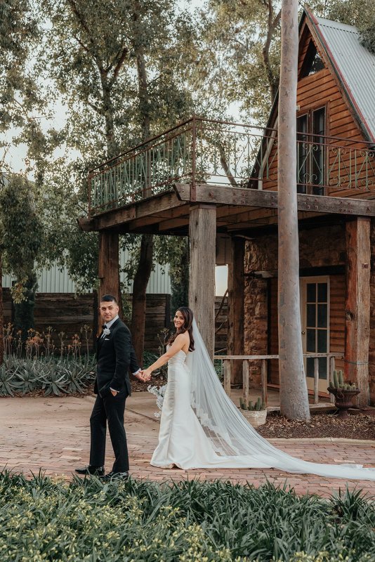 bride in her bridal/ wedding gown