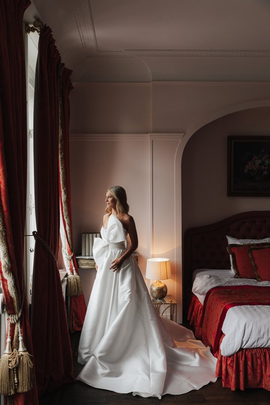 bride wearing the ines and julianne gown