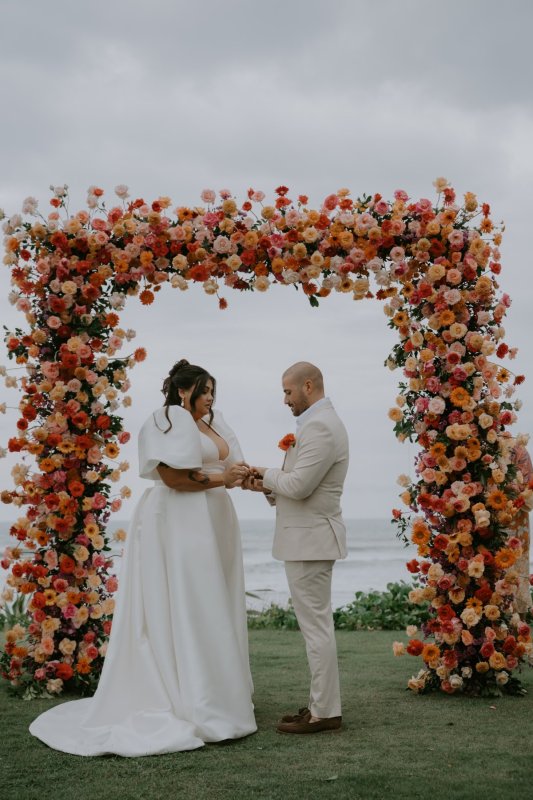 Real Bride wearing a romantic wedding dress by KWH Bridal, Karen Willis Holmes. Wedding Dresses Australia, Wedding dresses Sydney, Wedding Dresses Melbourne, Wedding dresses Brisbane