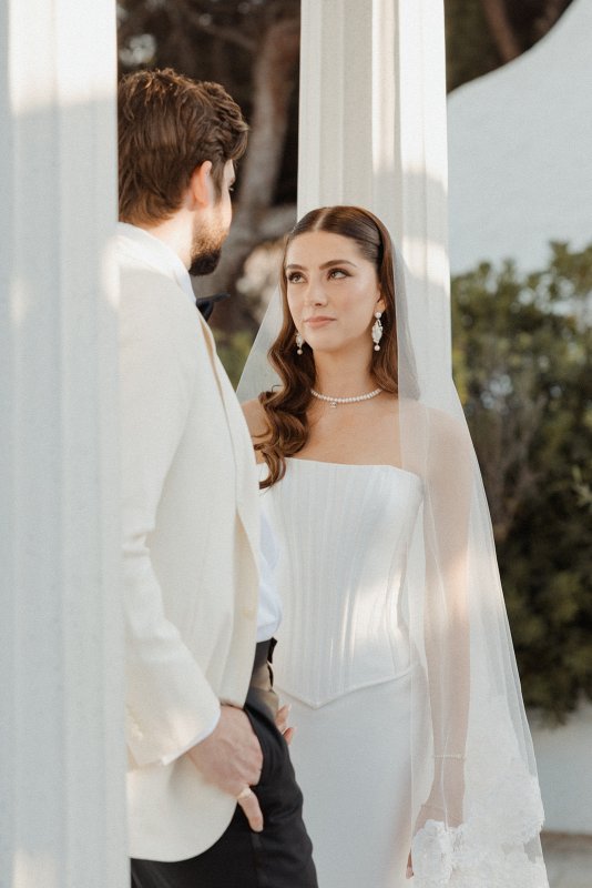 Real Bride wearing a romantic wedding dress by KWH Bridal, Karen Willis Holmes. Wedding Dresses Australia, Wedding dresses Sydney, Wedding Dresses Melbourne, Wedding dresses Brisbane