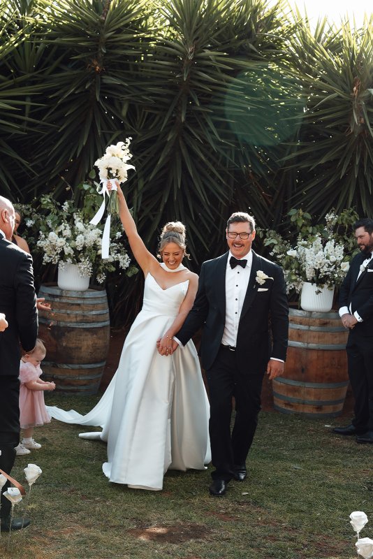 Real Bride wearing a romantic wedding dress by KWH Bridal, Karen Willis Holmes. Wedding Dresses Australia, Wedding dresses Sydney, Wedding Dresses Melbourne, Wedding dresses Brisbane