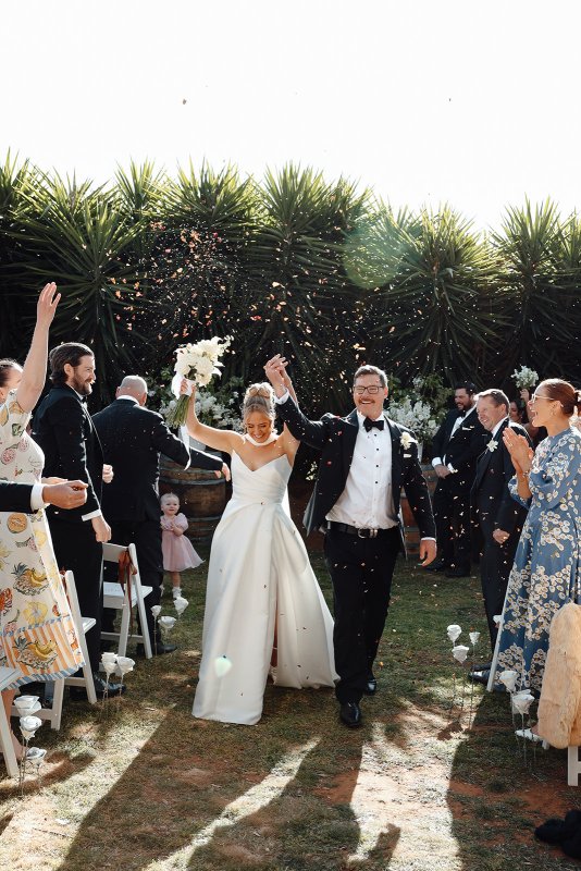 Real Bride wearing a romantic wedding dress by KWH Bridal, Karen Willis Holmes. Wedding Dresses Australia, Wedding dresses Sydney, Wedding Dresses Melbourne, Wedding dresses Brisbane