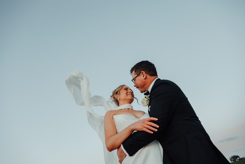 Real Bride wearing a romantic wedding dress by KWH Bridal, Karen Willis Holmes. Wedding Dresses Australia, Wedding dresses Sydney, Wedding Dresses Melbourne, Wedding dresses Brisbane