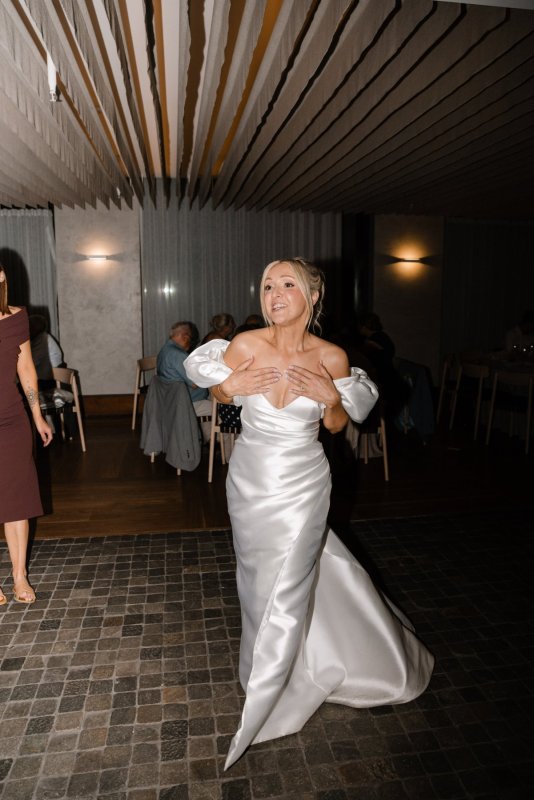 Real Bride wearing a romantic wedding dress by KWH Bridal, Karen Willis Holmes. Wedding Dresses Australia, Wedding dresses Sydney, Wedding Dresses Melbourne, Wedding dresses Brisbane