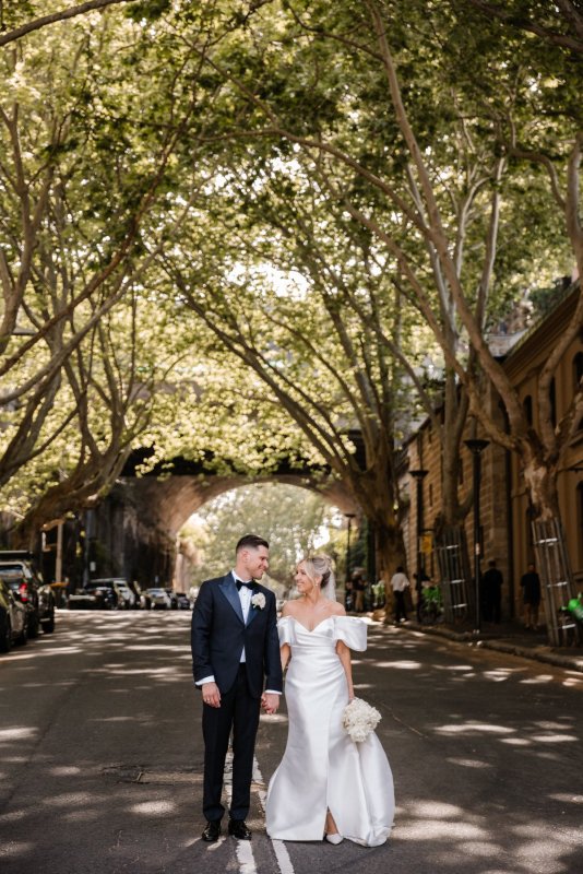 Real Bride wearing a romantic wedding dress by KWH Bridal, Karen Willis Holmes. Wedding Dresses Australia, Wedding dresses Sydney, Wedding Dresses Melbourne, Wedding dresses Brisbane
