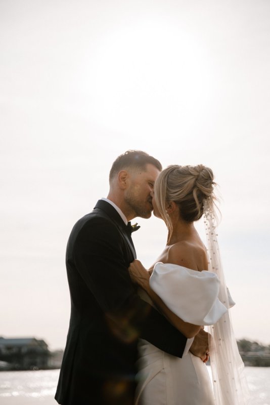 Real Bride wearing a romantic wedding dress by KWH Bridal, Karen Willis Holmes. Wedding Dresses Australia, Wedding dresses Sydney, Wedding Dresses Melbourne, Wedding dresses Brisbane