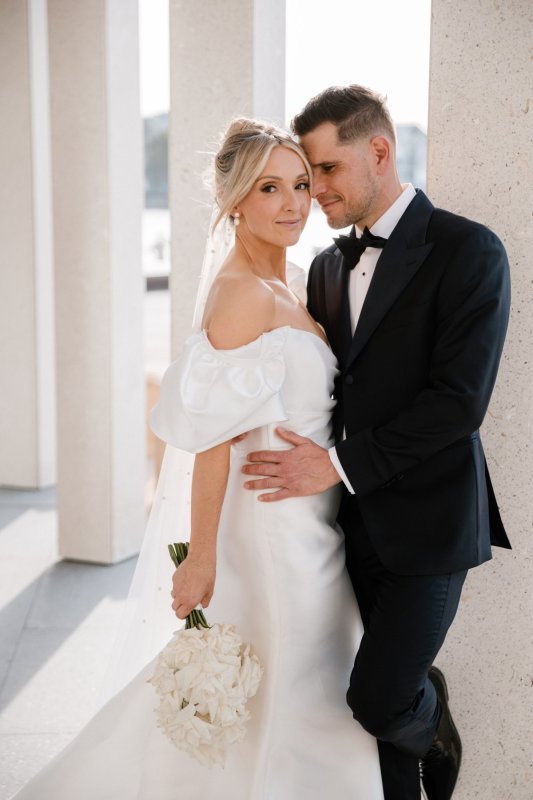 Real Bride wearing a romantic wedding dress by KWH Bridal, Karen Willis Holmes. Wedding Dresses Australia, Wedding dresses Sydney, Wedding Dresses Melbourne, Wedding dresses Brisbane