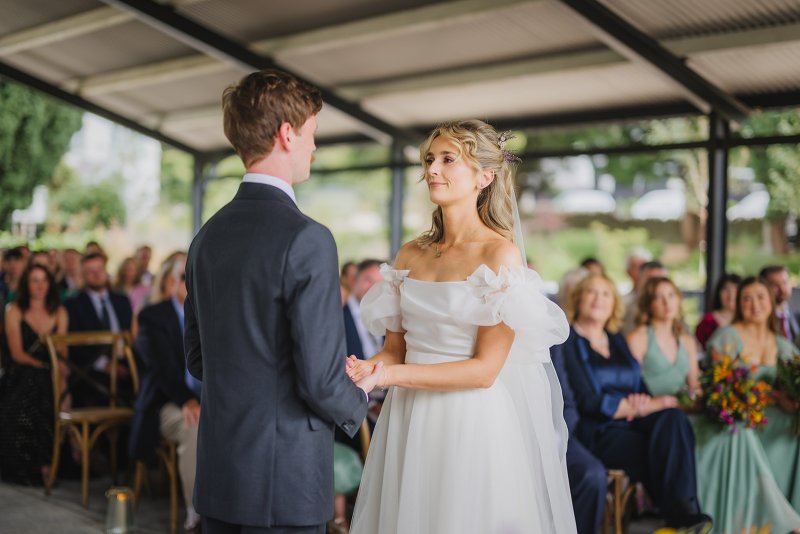 Real Bride wearing a romantic wedding dress by KWH Bridal, Karen Willis Holmes. Wedding Dresses Australia, Wedding dresses Sydney, Wedding Dresses Melbourne, Wedding dresses Brisbane