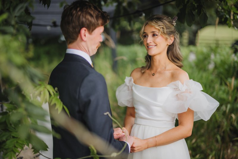 Real Bride wearing a romantic wedding dress by KWH Bridal, Karen Willis Holmes. Wedding Dresses Australia, Wedding dresses Sydney, Wedding Dresses Melbourne, Wedding dresses Brisbane
