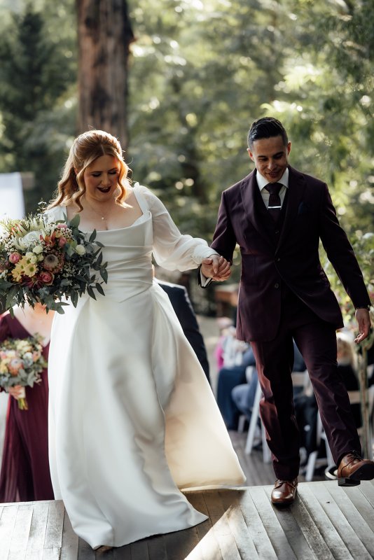 Real Bride wearing a romantic wedding dress by KWH Bridal, Karen Willis Holmes. Wedding Dresses Australia, Wedding dresses Sydney, Wedding Dresses Melbourne, Wedding dresses Brisbane