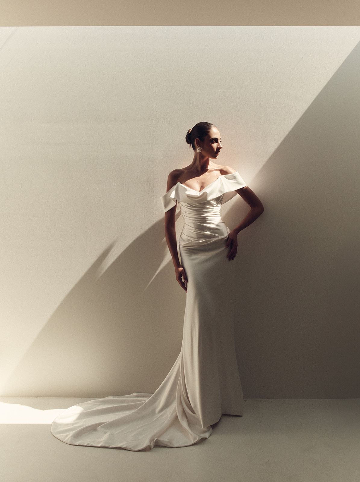 off the shoulder wedding dress KWH Bridal, Karen Willis Holmes Wedding Dresses Australia