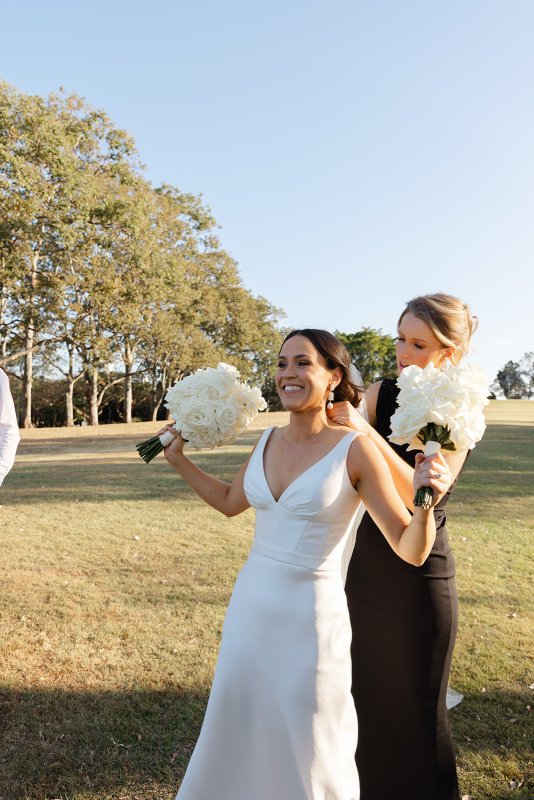 Real Bride wearing a romantic wedding dress by KWH Bridal, Karen Willis Holmes. Wedding Dresses Australia, Wedding dresses Sydney, Wedding Dresses Melbourne, Wedding dresses Brisbane