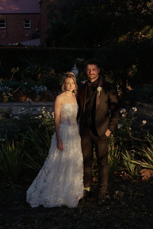 Real Bride wearing a romantic wedding dress by KWH Bridal, Karen Willis Holmes. Wedding Dresses Australia, Wedding dresses Sydney, Wedding Dresses Melbourne, Wedding dresses Brisbane