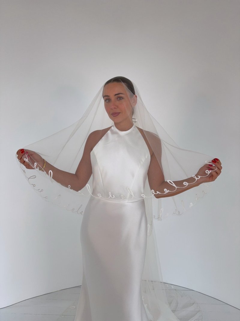 embroidered wedding veil