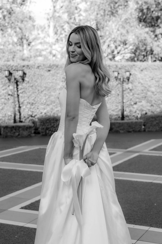 Real Bride wearing a romantic wedding dress by KWH Bridal, Karen Willis Holmes. Wedding Dresses Australia, Wedding dresses Sydney, Wedding Dresses Melbourne, Wedding dresses Brisbane