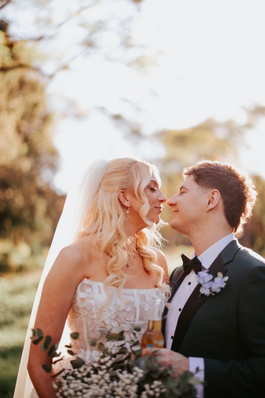 Real Bride wearing a romantic wedding dress by KWH Bridal, Karen Willis Holmes. Wedding Dresses Australia, Wedding dresses Sydney, Wedding Dresses Melbourne, Wedding dresses Brisbane