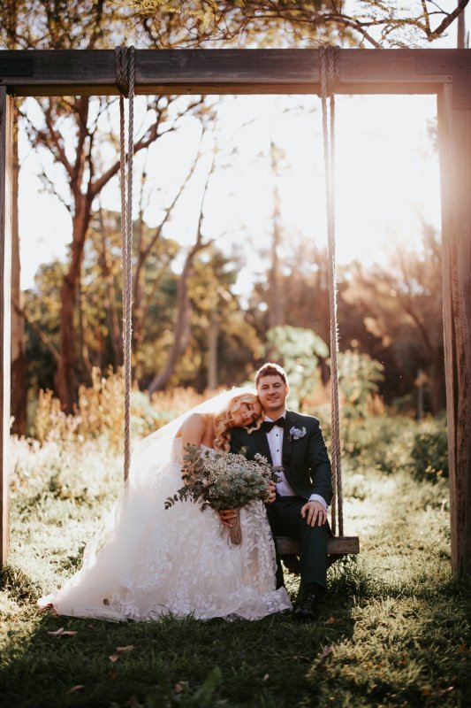 Real Bride wearing a romantic wedding dress by KWH Bridal, Karen Willis Holmes. Wedding Dresses Australia, Wedding dresses Sydney, Wedding Dresses Melbourne, Wedding dresses Brisbane