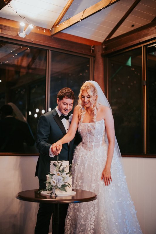 Real Bride wearing a romantic wedding dress by KWH Bridal, Karen Willis Holmes. Wedding Dresses Australia, Wedding dresses Sydney, Wedding Dresses Melbourne, Wedding dresses Brisbane