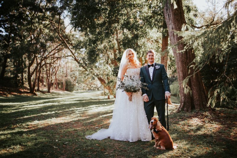 Real Bride wearing a romantic wedding dress by KWH Bridal, Karen Willis Holmes. Wedding Dresses Australia, Wedding dresses Sydney, Wedding Dresses Melbourne, Wedding dresses Brisbane
