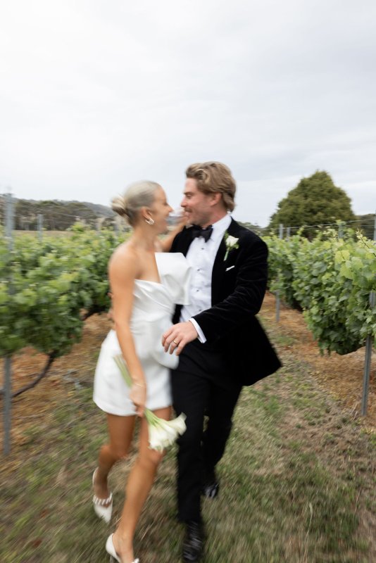 Real Bride wearing a romantic wedding dress by KWH Bridal, Karen Willis Holmes. Wedding Dresses Australia, Wedding dresses Sydney, Wedding Dresses Melbourne, Wedding dresses Brisbane