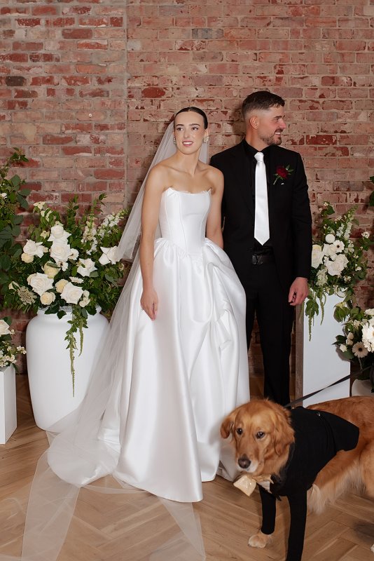 Real Bride wearing a romantic wedding dress by KWH Bridal, Karen Willis Holmes. Wedding Dresses Australia, Wedding dresses Sydney, Wedding Dresses Melbourne, Wedding dresses Brisbane